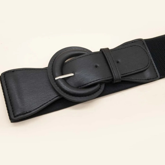 2 Elastic/Faux Leather Belts - Picture 4 of 4